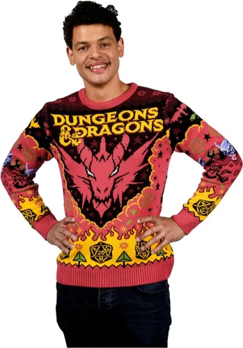 Vista 2 de Suéter navideño de Calabozos y Dragones