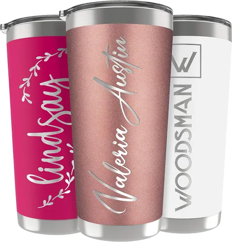 Vista 21 de Regalos personalizados para hombres, 30 onzas, vasos personalizados con tapa, azul marino, tazas de café de viaje aisladas, juego de popote