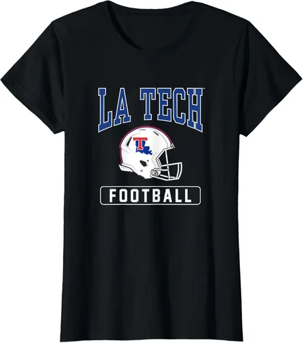 Vista 28 de Camiseta con casco de fútbol Louisiana Tech Bulldogs, Negro