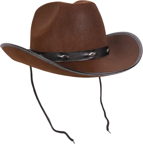 Vista 5 de Sombrero de fieltro Kangaroo de vaquero con tachas, Marrón