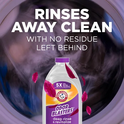Vista 9 de ARM & HAMMER Odor Blasters Enjuague Profundo y Revitalizante para Telas, Aditivo para Lavandería, Elimina Sudor y Olores a Humedad, Aroma Fresh