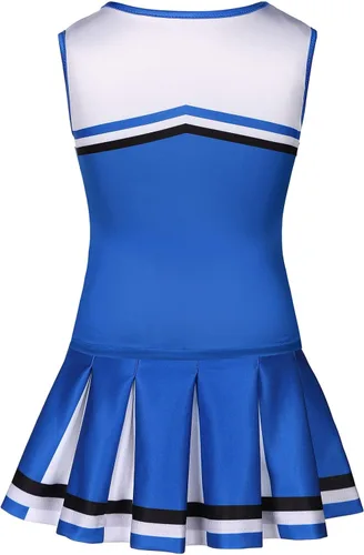 Vista 2 de Koatobbor Girls Cheerleader Costume Cheerleading Outfit Dress for Halloween Party Birthday Gift 3-9Years
