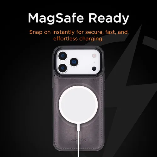 Vista 29 de Bayelon Funda tipo cartera para iPhone 15 Pro, cartera de cuero de grano completo, funda magnética desmontable, tarjetero, funda tipo cartera