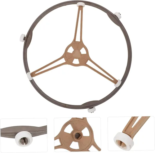 Vista 7 de NUOBESTY 1 juego de anillo giratorio para microondas con rodillos, rodillo de repuesto duradero para bandeja de vidrio, práctico accesorio