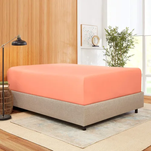 Vista 10 de 100 % algodón natural de 400 hilos, 1 pieza con bolsillo profundo de 21 pulgadas y 2 fundas de almohada, juego de sábanas de 3 piezas