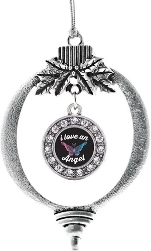 Vista 608 de Inspired Silver - Adorno de cromosoma 21 con dije de círculo de plata con joyas de circonita cúbica