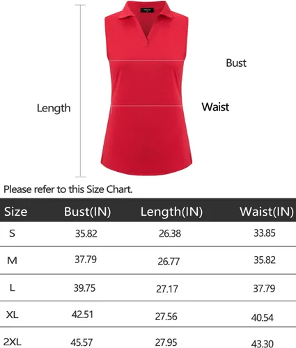 Vista 7 de Polo de golf sin mangas para mujer, camisetas deportivas ligeras para tenis