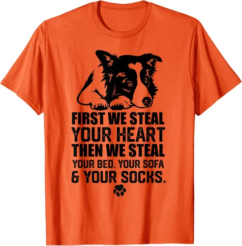 Vista 59 de Border Collie Steal Your Heart Steal Your Bed - Camiseta de sofá, Gris