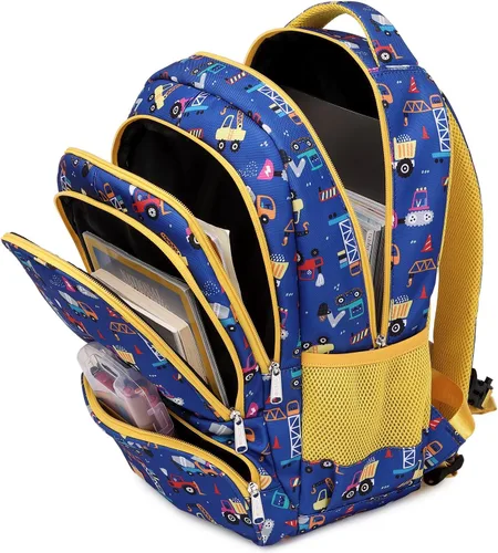 Vista 4 de abshoo Mochila ligera para niños para la escuela primaria Kindergarten Bookbag School Bags, Coche, Escuela, viaje