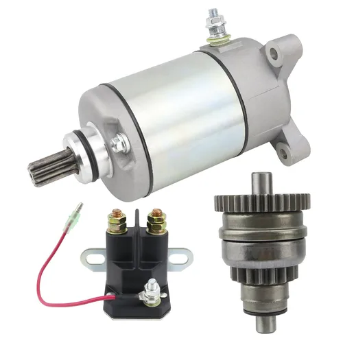 Vista 9 de Motor de arranque con Bendix y relé para Polaris Sportsman 500 96-02, Scrambler 500 97-02, Magnum 325/425/500 95-02, Big Boss 500 6x6 98-02, Ranger