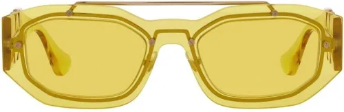 Vista 2 de Versace VE 2235 100285 Lentes de sol de moda de plástico amarillo lente amarilla, Amarillo