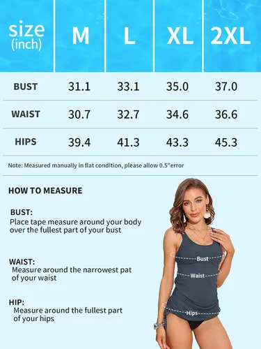 Vista 6 de ANFILIA Traje de baño deportivo para mujer, con cordón lateral, tela acanalada, control de barriga, traje de baño deportivo