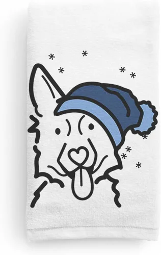 Vista 16 de Inkopious Gorro de invierno Airedale Terrier Toalla de mano decorativa - Decoración navideña para el hogar