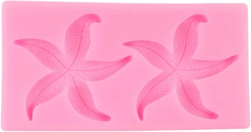 Vista 3 de Moldes de silicona con diseño de estrella de mar para fondant, para decoración de tartas de temática marina, decoración de cupcakes, postres