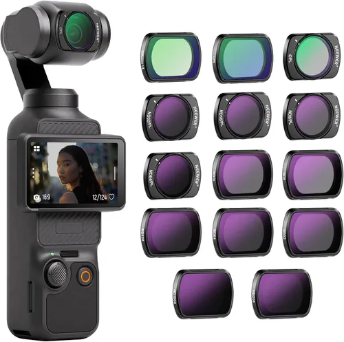 Vista 21 de Conjunto de Filtros con Efecto Magnético NEEWER Compatible con DJI OSMO Pocket 3 Combo de Accesorios para Creadores, Paquete de 4 Filtros 8X