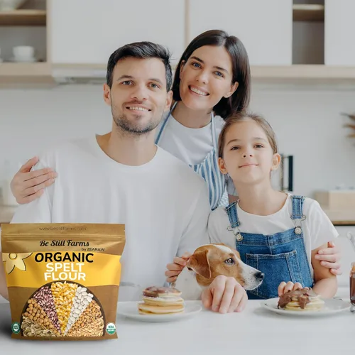 Vista 6 de Harina de espelta orgánica a granel 4.8 lb - Harina de pan para hornear granos antiguos Spelt Flour