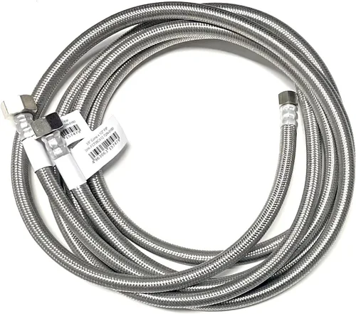 Vista 12 de Conector de línea de suministro de agua para grifo de acero inoxidable trenzado, línea de suministro para grifo - rosca de compresión hembra de 3/8