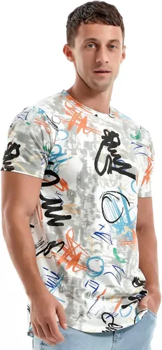 Vista 3 de Camiseta YININF Hipster Hip Hop de manga larga, para hombre