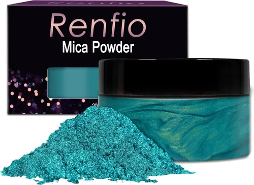 Vista 10 de Renfio Polvo de mica, polvo de mica de 60 colores para resina epoxi natural, pigmento de color, pigmento en polvo, botellas de 0.25 onzas, pigmentos
