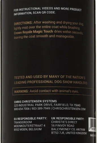 Vista 5 de Crown Royale Magic Touch Fórmula 1 Spray de aseo para mascotas listo para usar, sin acumulación pesada, aerosol de acabado, evita el estera