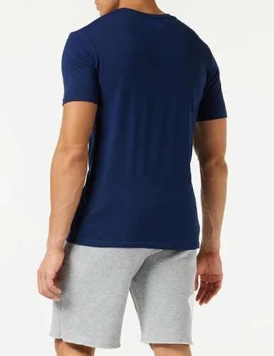 Vista 5 de Under Armour Camiseta de manga corta Global Foundation para hombre, Cabaña Cobalto Plaid