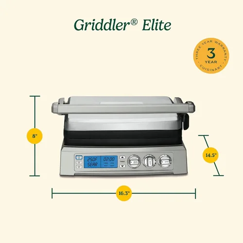 Vista 6 de CuisinartGriddler, Elite, Plata, GR-300WSP1