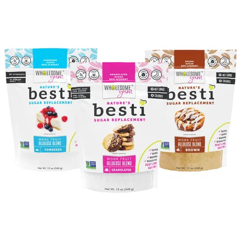 Vista 10 de Wholesome Yum Besti - Sustituto natural de azúcar, mezcla de edulcorante de fruta de monje granulada cetogénica con alulosa (sin eritritol), sin