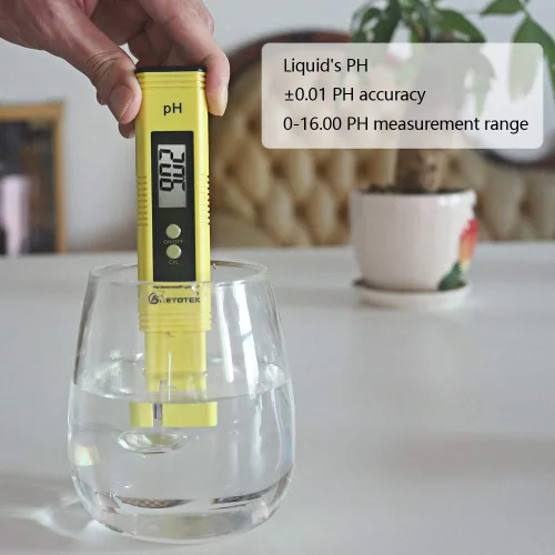 Vista 2 de KETOTEK Medidor digital de pH para agua, medidor de pluma de pH con ATC, probador de pH con rango de medición de 0.00-16.00ph para agua potable