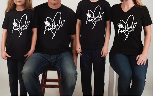 Vista 3 de SEC Apparel Parches termoadhesivos de la familia de fútbol Adhesivos Transferencias Apliques letras para camisetas Ropa de tela (Football Sister 1)