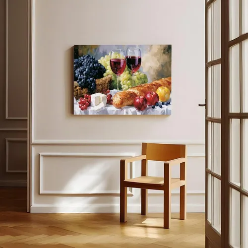 Vista 8 de JDBeehpy Wine Glasses Grapes Bread Cheese Wall Prints Unframed 12x18inch Wine Feast-Unframed