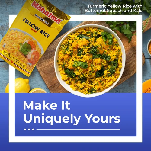 Vista 4 de Mahatma - Mezcla de arroz amarillo, arroz de grano largo, arroz para estufa o microondas, sin gluten y kosher en 20 minutos, 5 onzas, paquete de 12