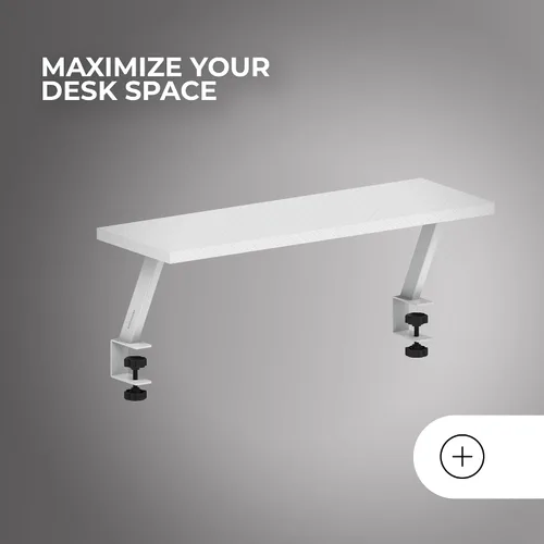 Vista 3 de Mars Gaming MGDS, Monitor Raiser, Increases Monitor by 17 cm, Ergonomic Steel Table Stand, Carbon Fibreboard 60 x 20 cm, Screen Mount for Desks with