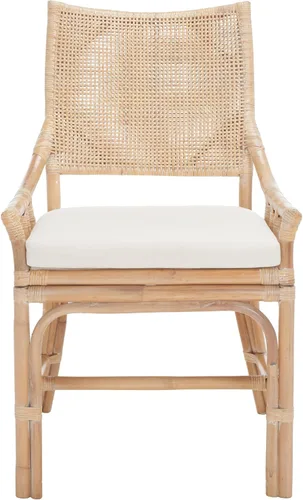 Vista 13 de SAFAVIEH Home Collection Donatella Tropical Coastal Honey & White Rattan Silla