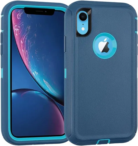 Vista 9 de Co-Goldguard Funda para iPhone XR, [3 capas] [a prueba de golpes] [a prueba de caídas] para iPhone XR, funda de protección resistente para iPhone