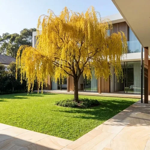 Vista 2 de Semillas de sauce llorón (Salix babylonica) para plantar, árbol caducifolio perenne con ramas lloronas elegantes, hábito amante del agua, ideal