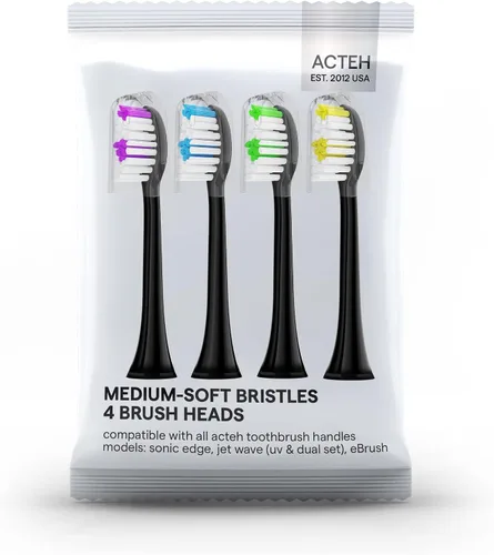 Vista 7 de Acteh Sonic Edge JetWave - Cabezales de repuesto para cepillos de dientes, paquete de 4, originales de primera calidad, compatibles con cepillos