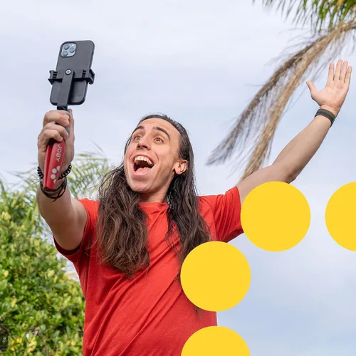 Vista 6 de Joby HandyPod 2 Kit, trípode de mesa con soporte para teléfono GripTight 360 y montaje de junta de pines, trípode de teléfono para teléfonos