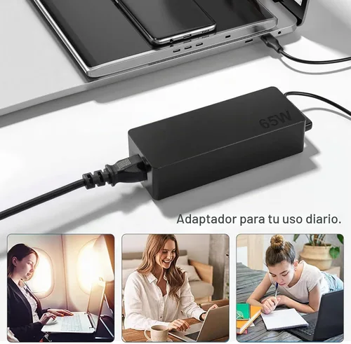 Vista 8 de Dzytnsy Cargador USB C de 65 W compatible con Lenovo Thinkpad/Yoga/Chromebook Laptop Computer 65W 45W USB C Adaptador de corriente rápida