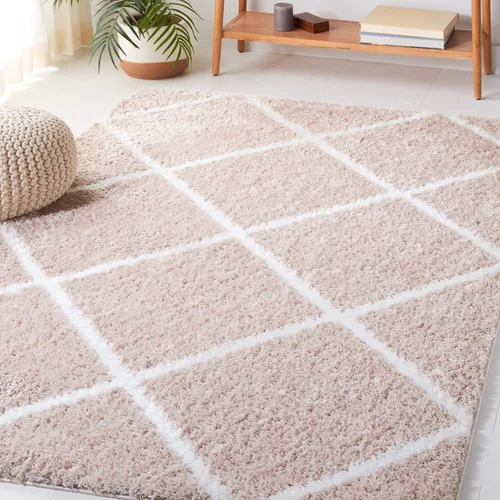 Vista 20 de SAFAVIEH Tahoe Shag Collection - Alfombra para pasillo, 2 x 9 pies, diseño de enrejado, no desprende pelusa y de fácil cuidado, 1.2 pulgadas