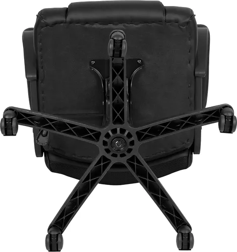 Vista 16 de Flash Furniture Fundamentals - Silla giratoria grande y alta de LeatherSoft para oficina y juegos, silla de oficina ergonómica con reposabrazos Negro