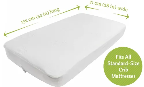 Vista 3 de Vesta Baby Protector de colchón para cuna, resistente al agua, suave jacquard, sábana bajera ajustable de rayón de bambú natural para bebés y niños