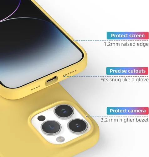 Vista 140 de Funda de silicona líquida compatible con iPhone 12 Pro Max 6.7 pulgadas, funda de gel de protección completa con forro de microfibra, funda