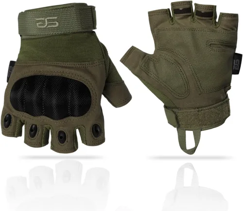 Vista 12 de Glove Station - Guantes tácticos de nudillos sin dedos para hombre - Guantes de motocicleta para tiro táctico, Airsoft, caza, trabajo policial