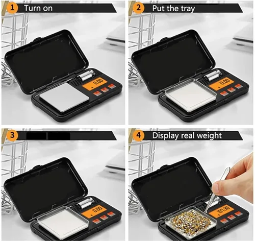 Vista 3 de Digital Kitchen Scale, Pocket Scale 0.001g Precision Digital Electronic Jewelry Balance Mini Scales Portable Weighing(50g-0.001)