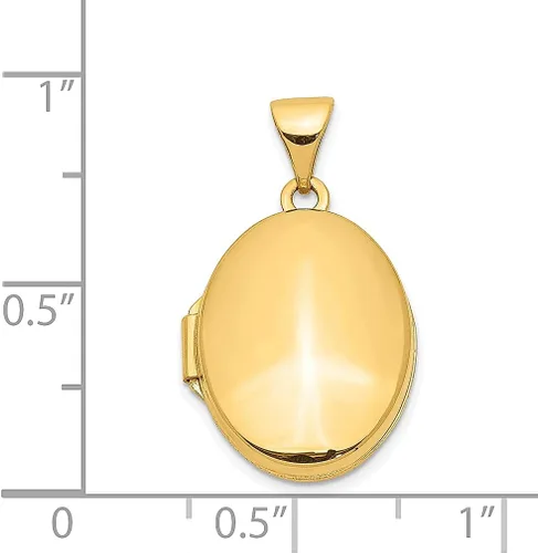 Vista 5 de Collar con medallón de fotos personalizado ovalado de oro amarillo de 14 quilates, joyería fina para mujer, regalos para ella