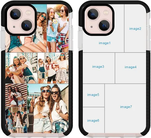 Vista 9 de Funda de teléfono personalizada para iPhone 13 personalizada con collage de múltiples imágenes, funda resistente a los arañazos, a los golpes, funda