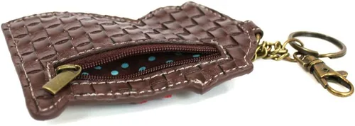 Vista 8 de CHALA Bolso de mano de hombro rosa con llavero de perro y monedero (Pug), Pug
