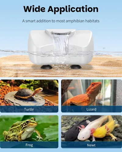 Vista 7 de Pawfly Mini filtro de tortuga de 80 GPH de 4 W para tanques de 1 a 10 galones, filtro de tanque de tortuga de biofiltración de bajo nivel de agua