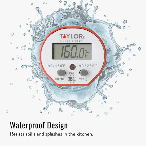 Vista 7 de Taylor Precision Products - Balanza digital compacta y productos de precisión Taylor Antimicrobiano, impermeable, termómetro digital de lectura