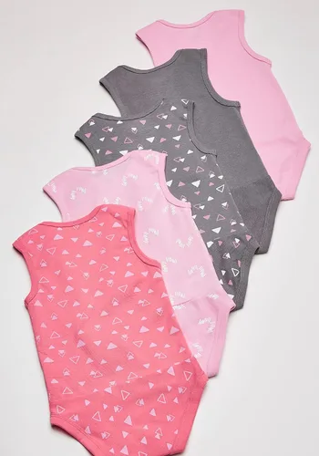 Vista 3 de Hanes Body unisex para bebé sin mangas Ultimate Flexy para niños y niñas paquete de 5